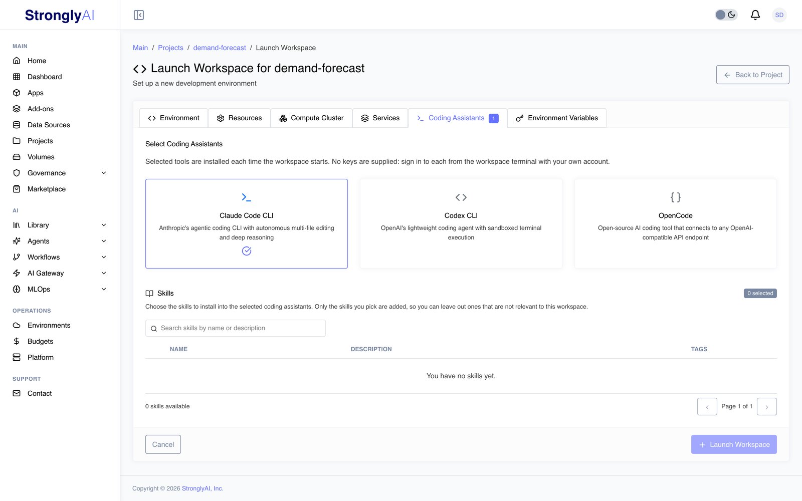 Choosing coding assistants and skills