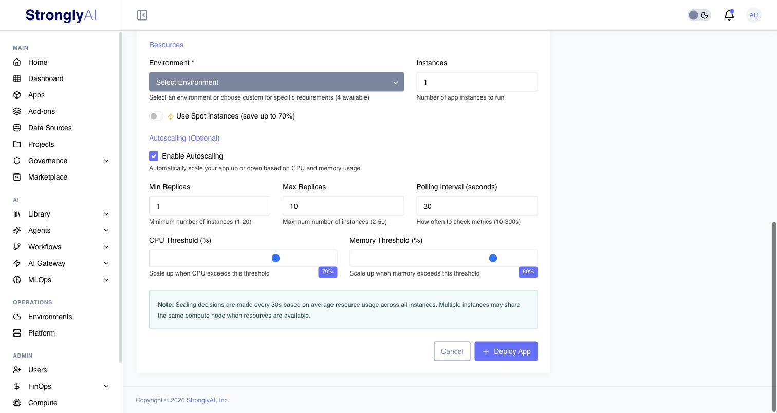 Resources and autoscaling